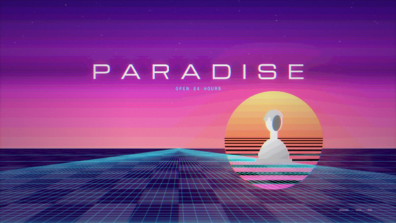 Bust against a striped sun — vaporwave wallpaper