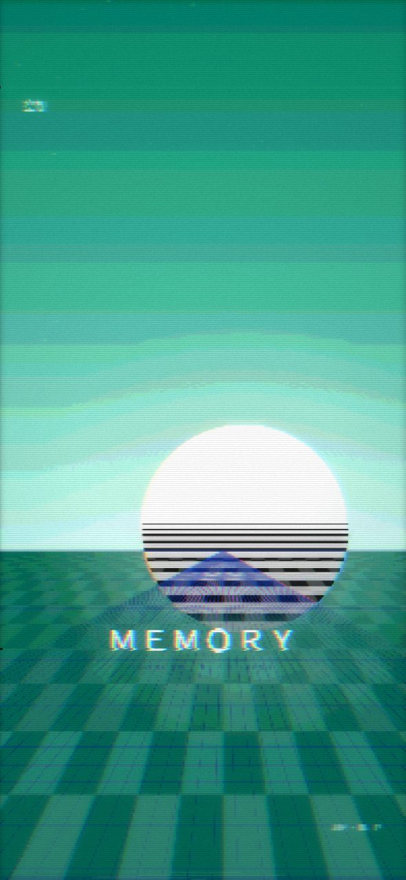 White sun over a green checkerboard — vaporwave phone wallpaper
